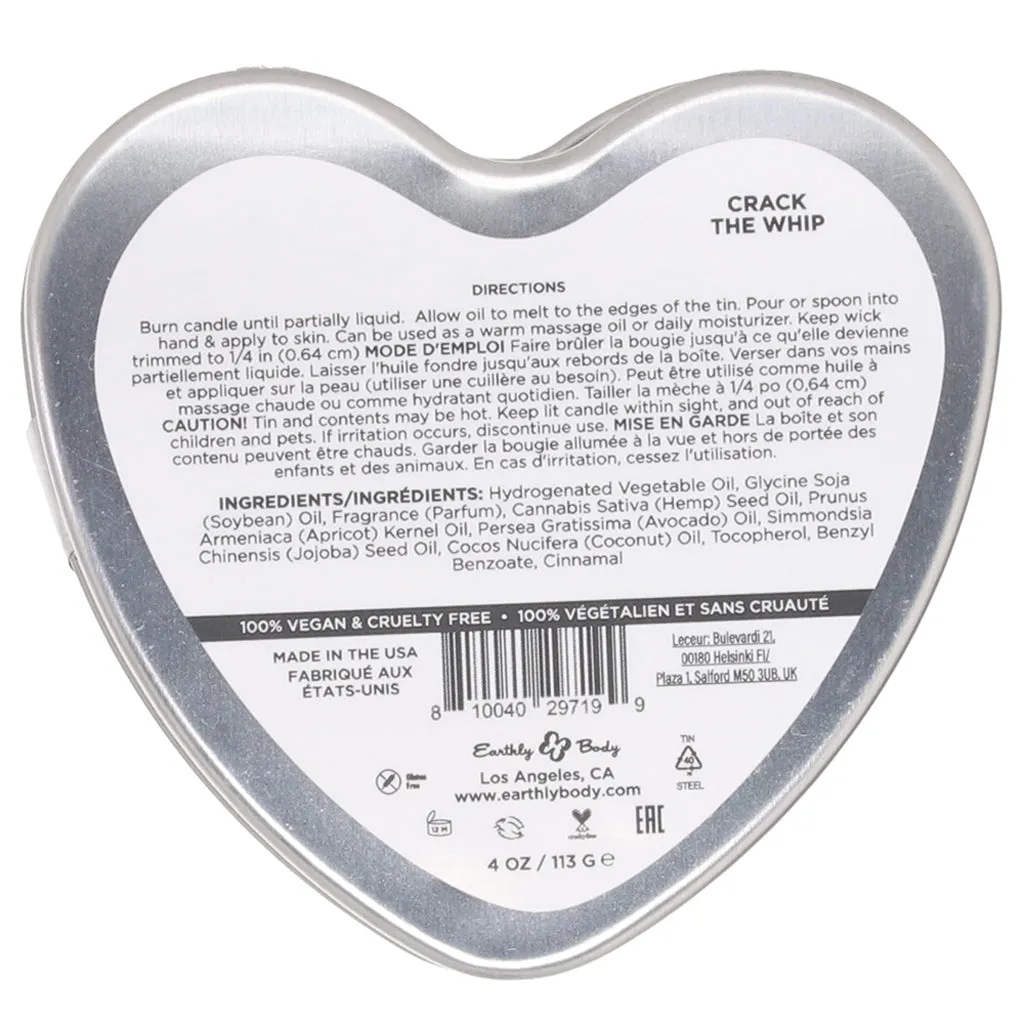 3-in-1 Massage Heart Candle 4oz/113g in Crack The Whip