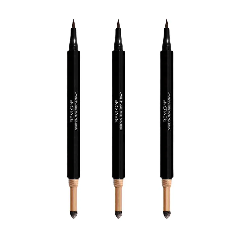 3x Revlon ColorStay Brow Shape & Glow 250 Soft Black