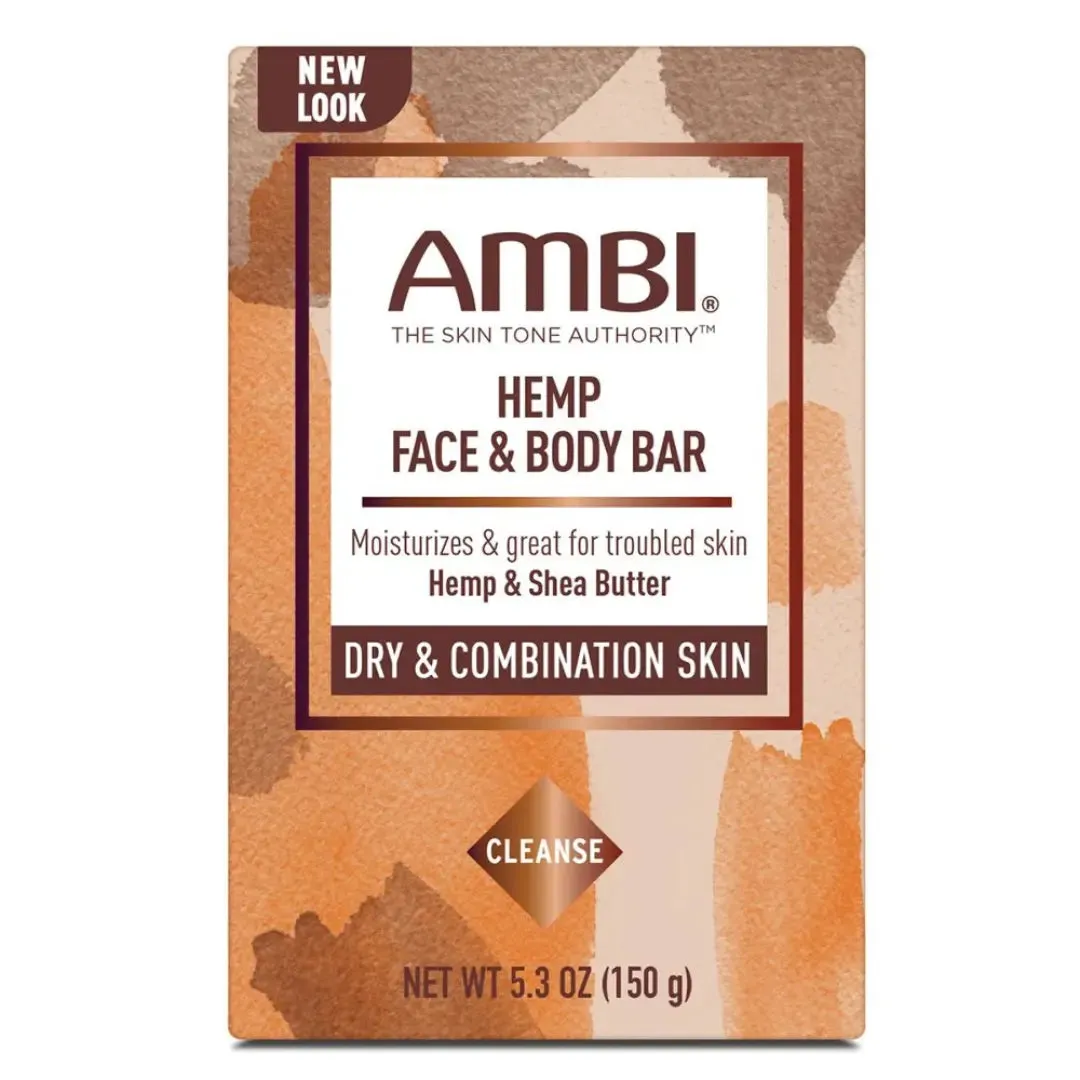 AMBI Hemp Face & Body Bar for Dry & Combination Skin - 5.3 oz