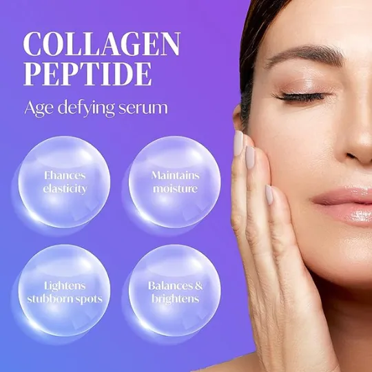 AWAKIIN Collagen x Peptide Skin Brightening Glowing Skin Dark Spot Corrector Face Serum - 1.0 oz
