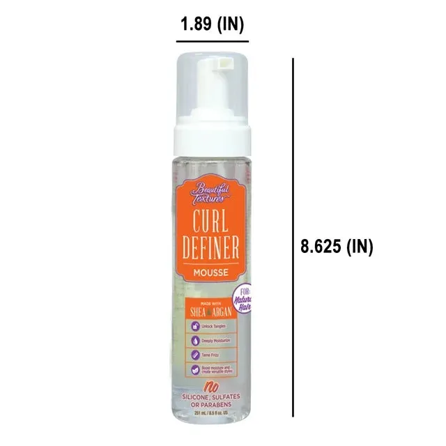 Beautiful Textures Definer Curl Enhancing Pump Hair Styling Mousse with Argan Oil - 8.5 oz