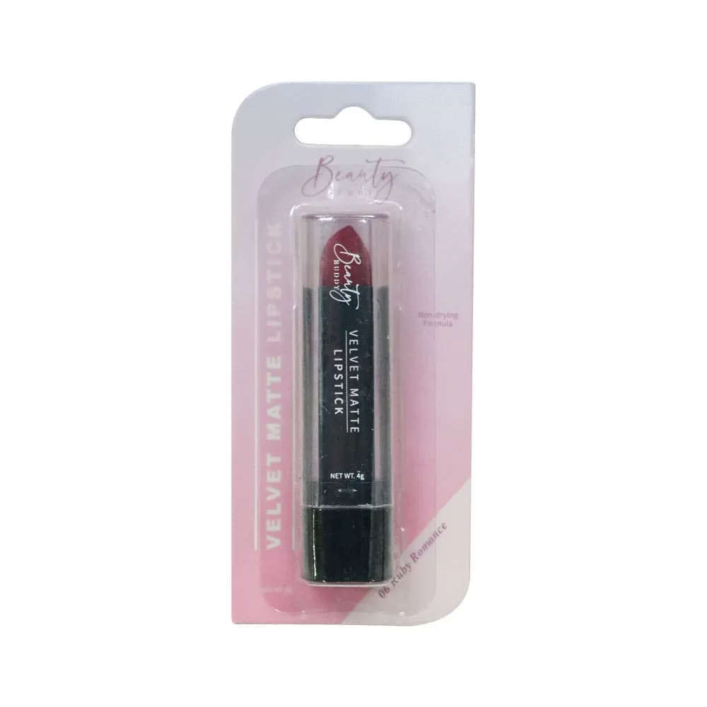 Beauty Buddy Velvet Matte Lipstick 06 Ruby Romance 4g