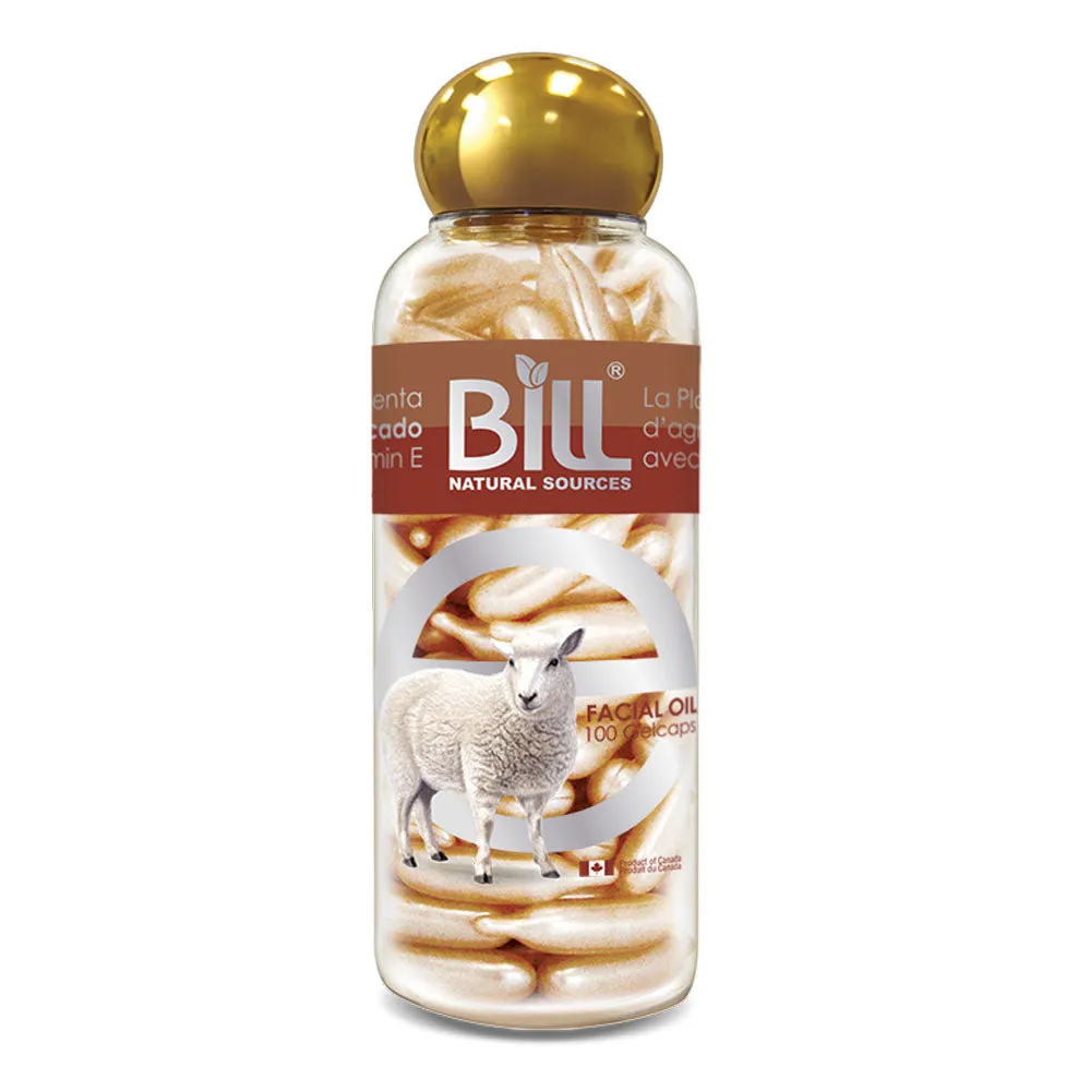 BILL Natural Sources® Lamb Placenta Facial Moisturizer with Avocado & Vitamin E Gelcaps