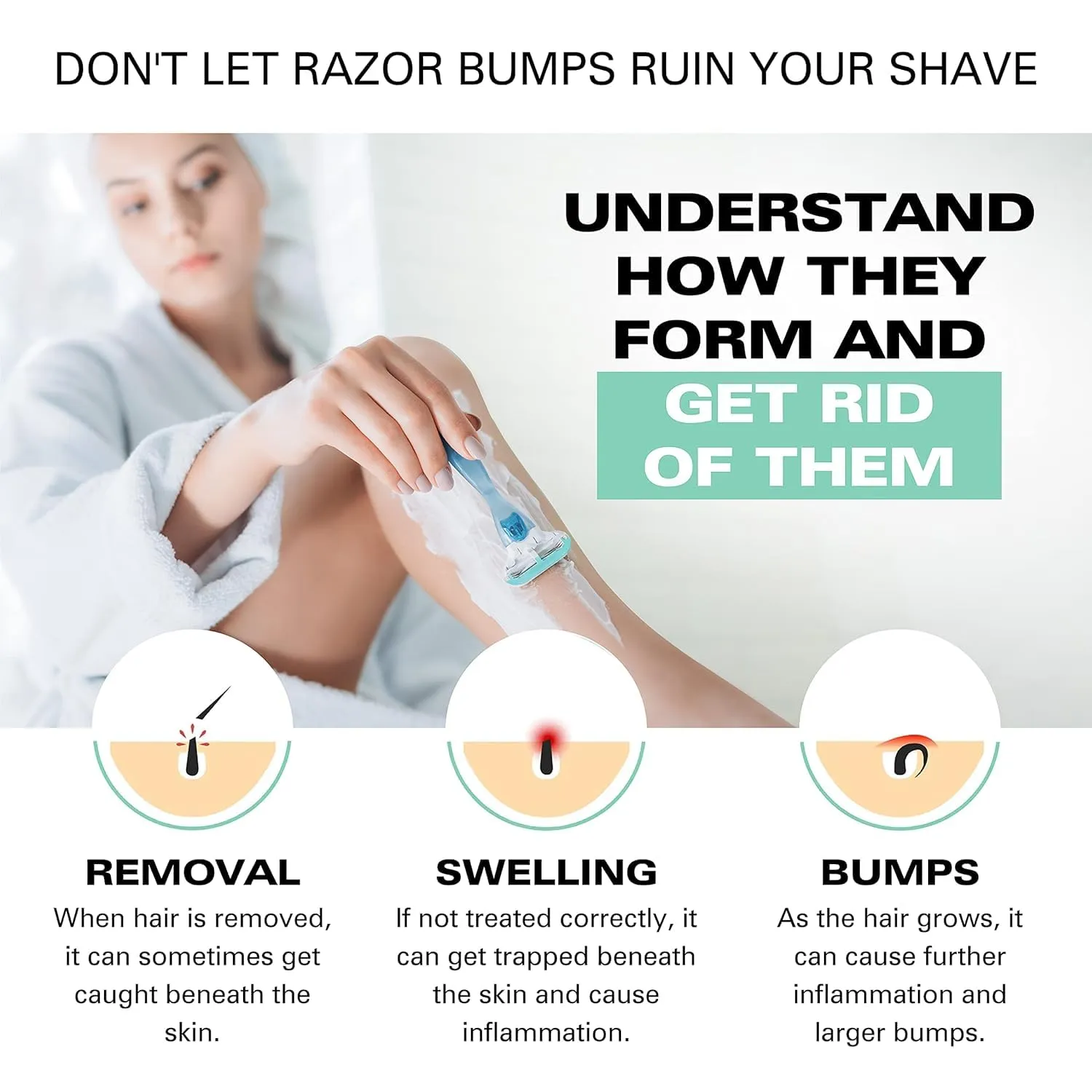 Bump Patrol for Her Calm & Hydrating Aftershave- Razor Bumps. Razor Burns. Ingrown Hairs