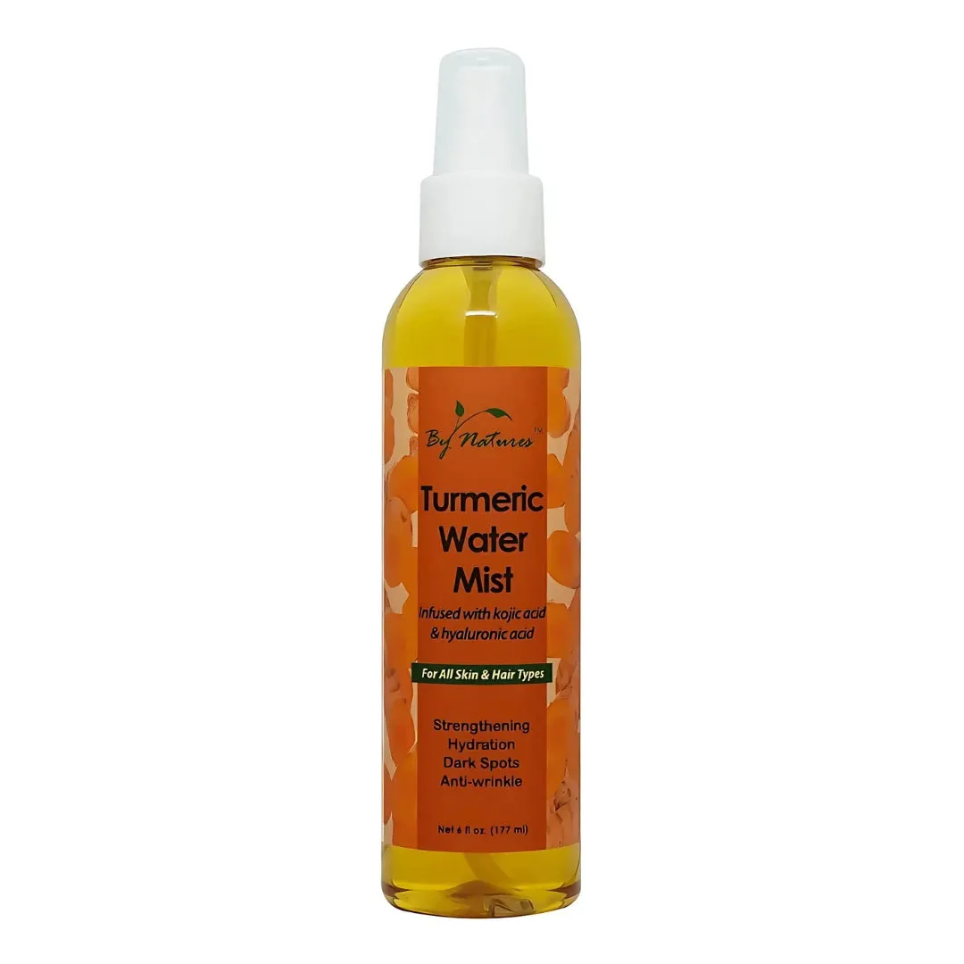 By Natures Turmeric Water Mist Infused with Kojic Acid and Hyaluronic Acid - 6 oz