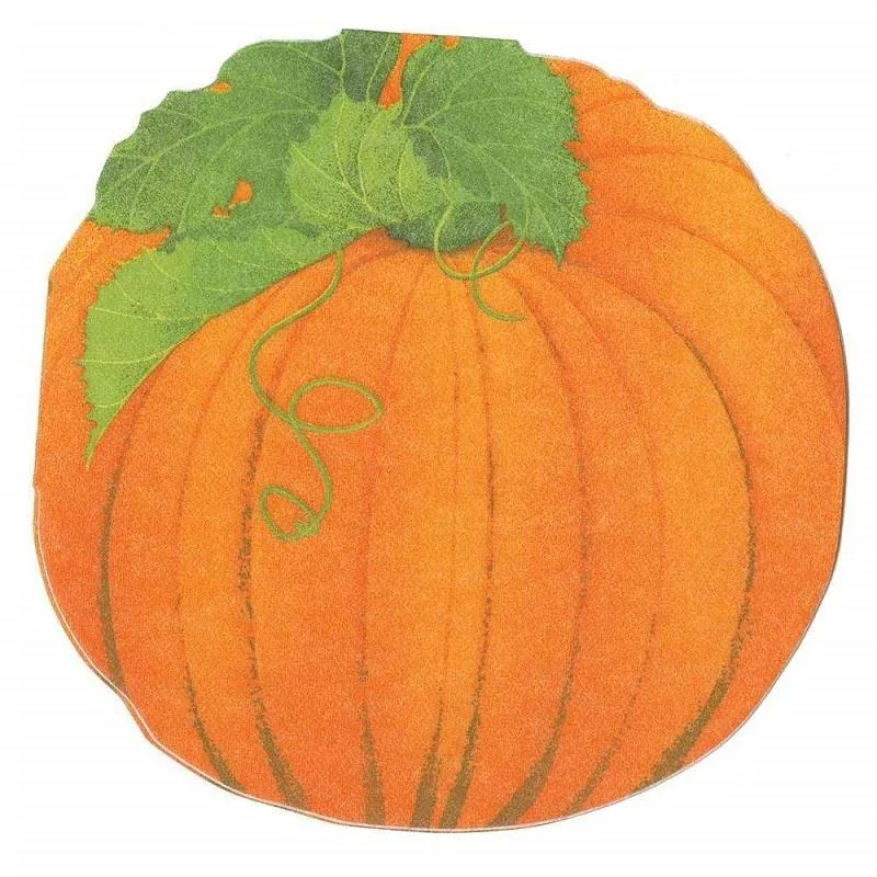 Caspari Pumpkin Die-Cut Paper Linen Party Napkins - 15 Per Package