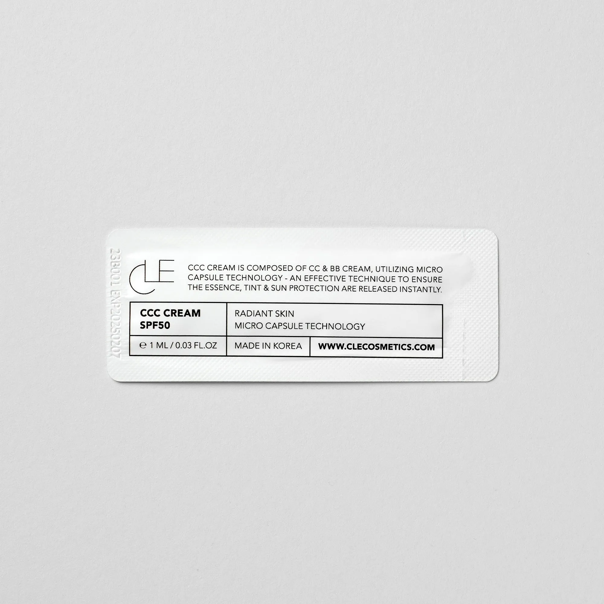 CCC CREAM SAMPLE SIZE