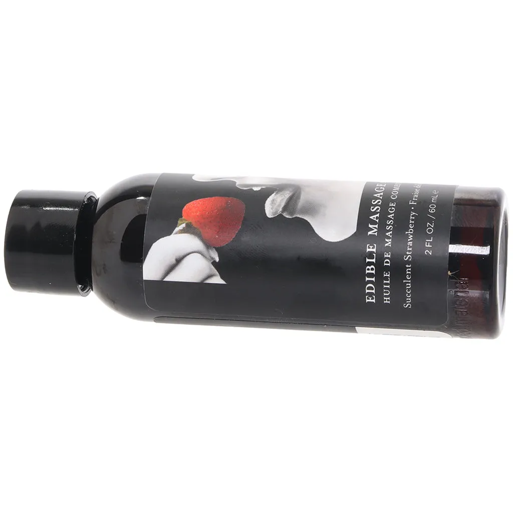 Edible Massage Oil 2oz/60ml in Succulent Strawberry
