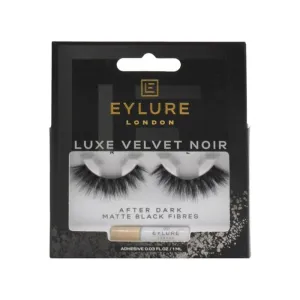 Eylure London Lashes Luxe Velvet Noir After Dark Matte Black Fibres
