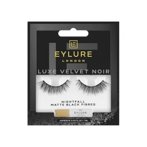 Eylure London Lashes Luxe Velvet Noir Nightfall Matte Black Fibres