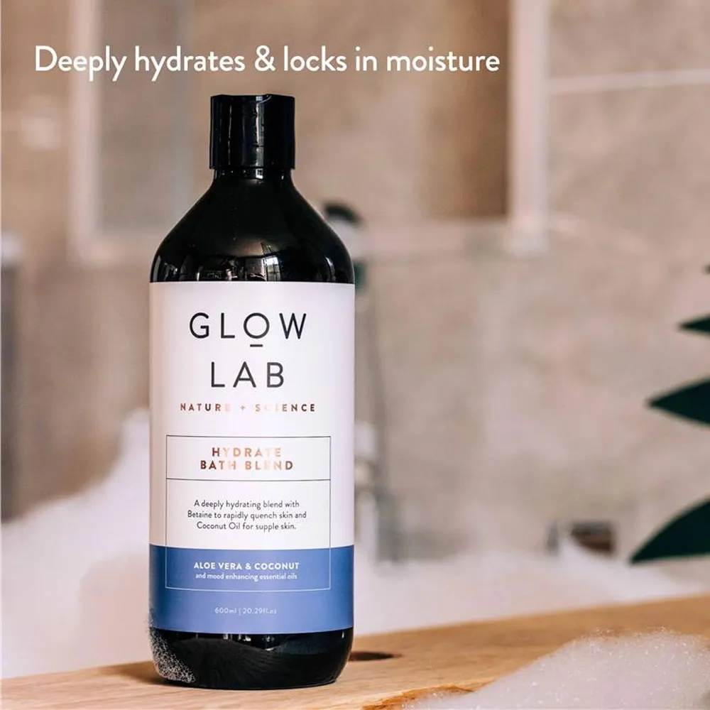 Glow Lab Hydrate Bath Blend Aloe Vera & Coconut 600ml