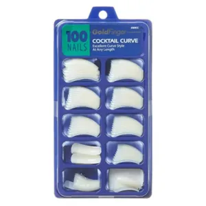 Gold Finger Cocktail Curve - 100 Nails