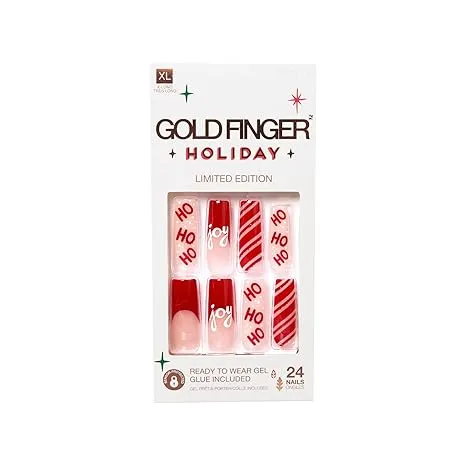 Gold Finger Holiday Limited Edition Press On Nails 24 Pcs [GD01YX]