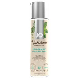 JO Naturals Vegan Massage Oil - Peppermint & Eucalyptus