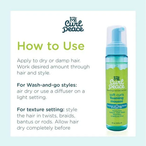 Just For Me Curl Peace Soft Curls Foaming Mousse - 8.5 oz