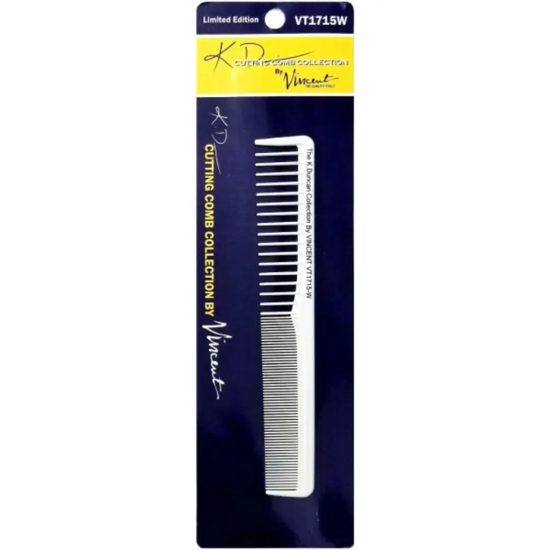 KD Vincent Ceramic All Purpose Styling Comb Fine Extra Wide - 7.25