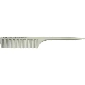 KD Vincent White Ceramic Rat Tail Comb Large Extra Wide Teeth - 10