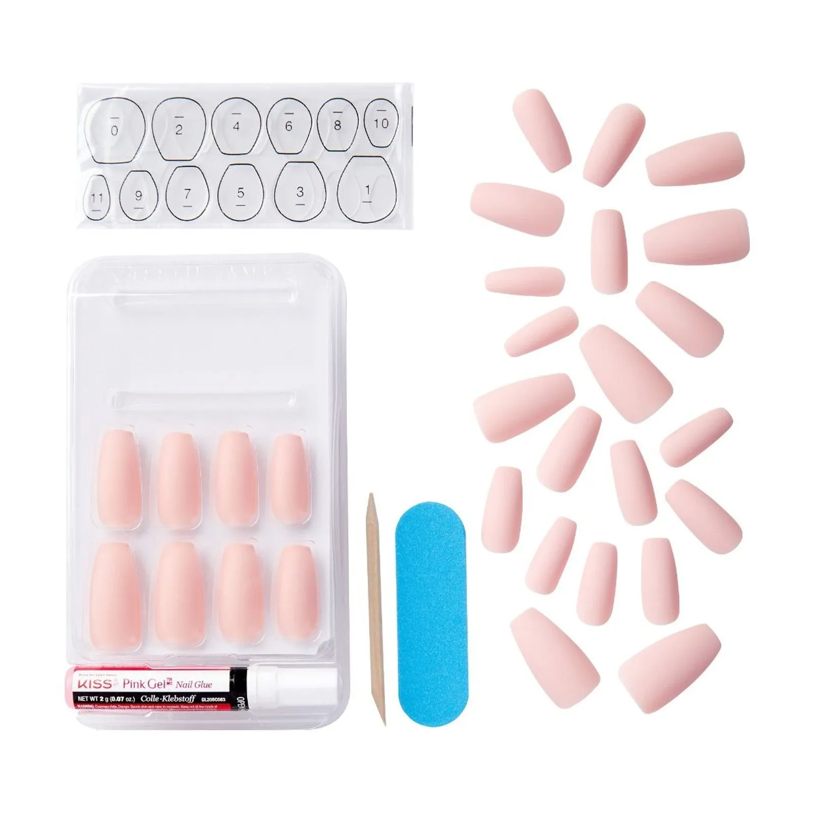Kiss Gel Fantasy Collection Ready to Wear Gel Nails- Long Length [KGNC108S]
