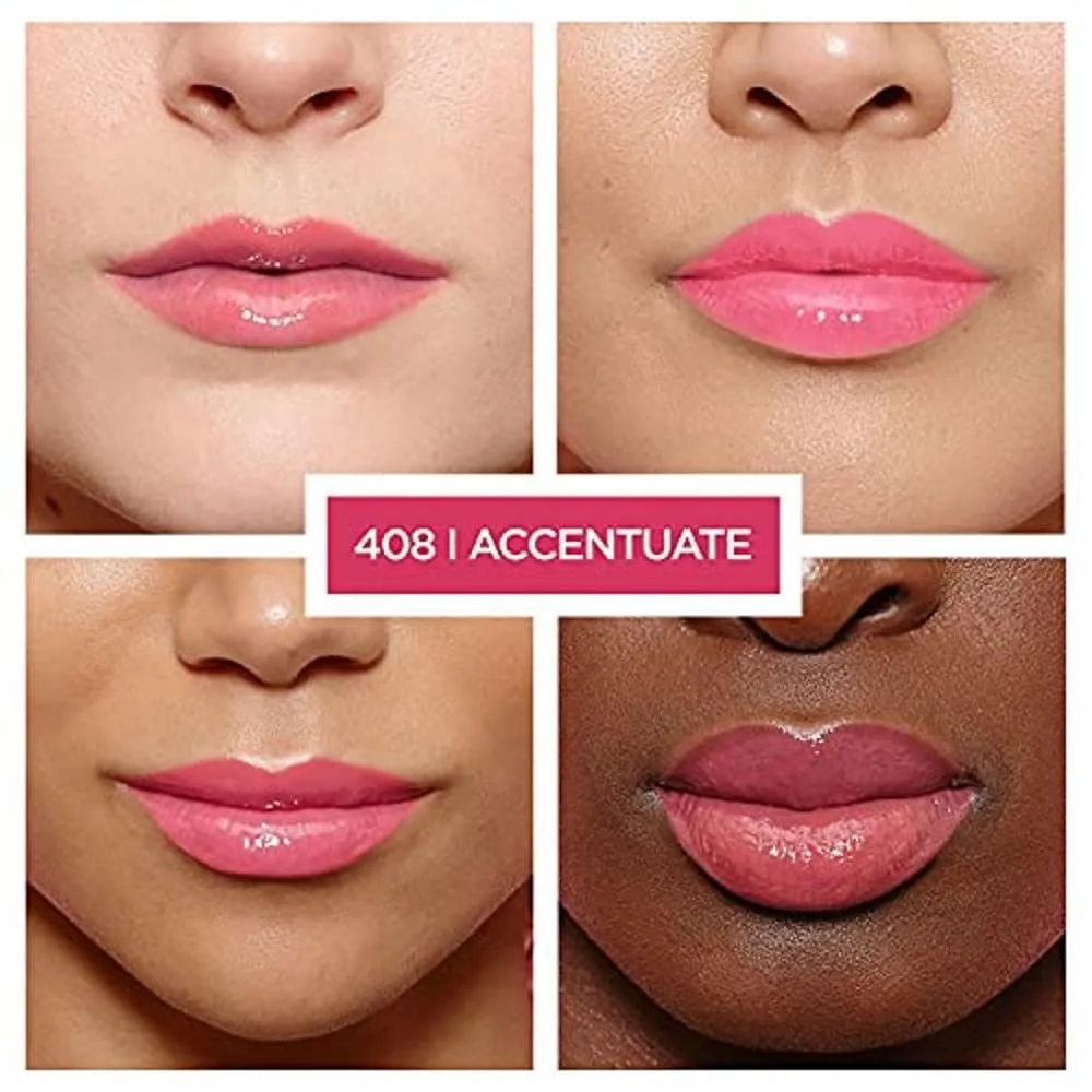 L'Oreal Paris Rouge Signature Plump Lip Gloss 408 I Accentuate