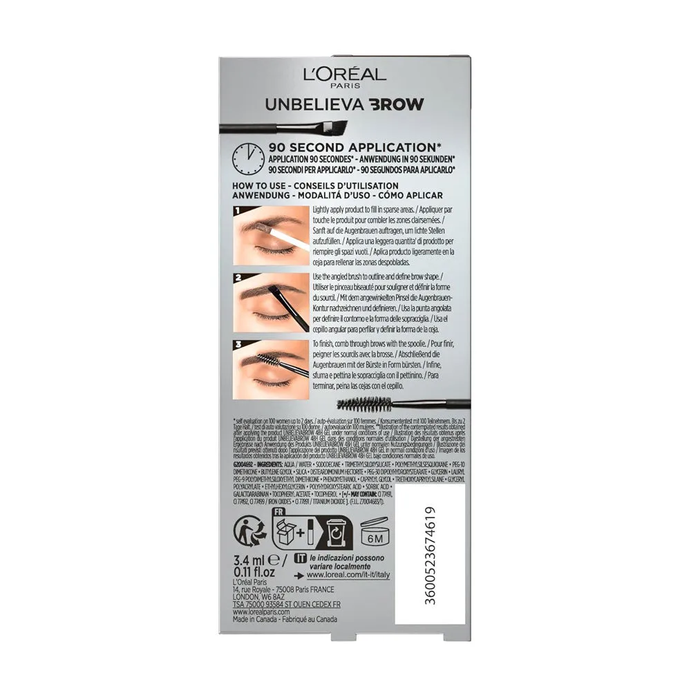 L'Oreal Unbelieva Brow Gel 3.0 Brunette