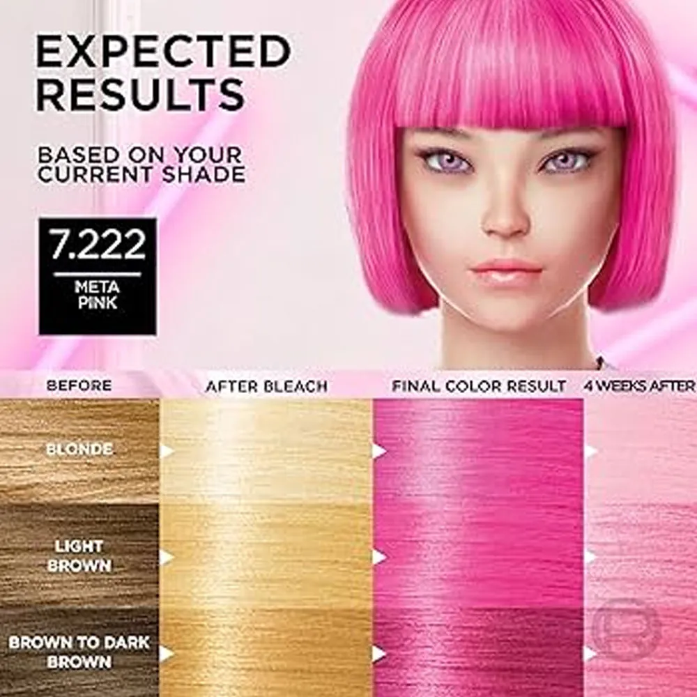 L'Oreal Vivid Hair Colour Preference 7.222 Meta Pink