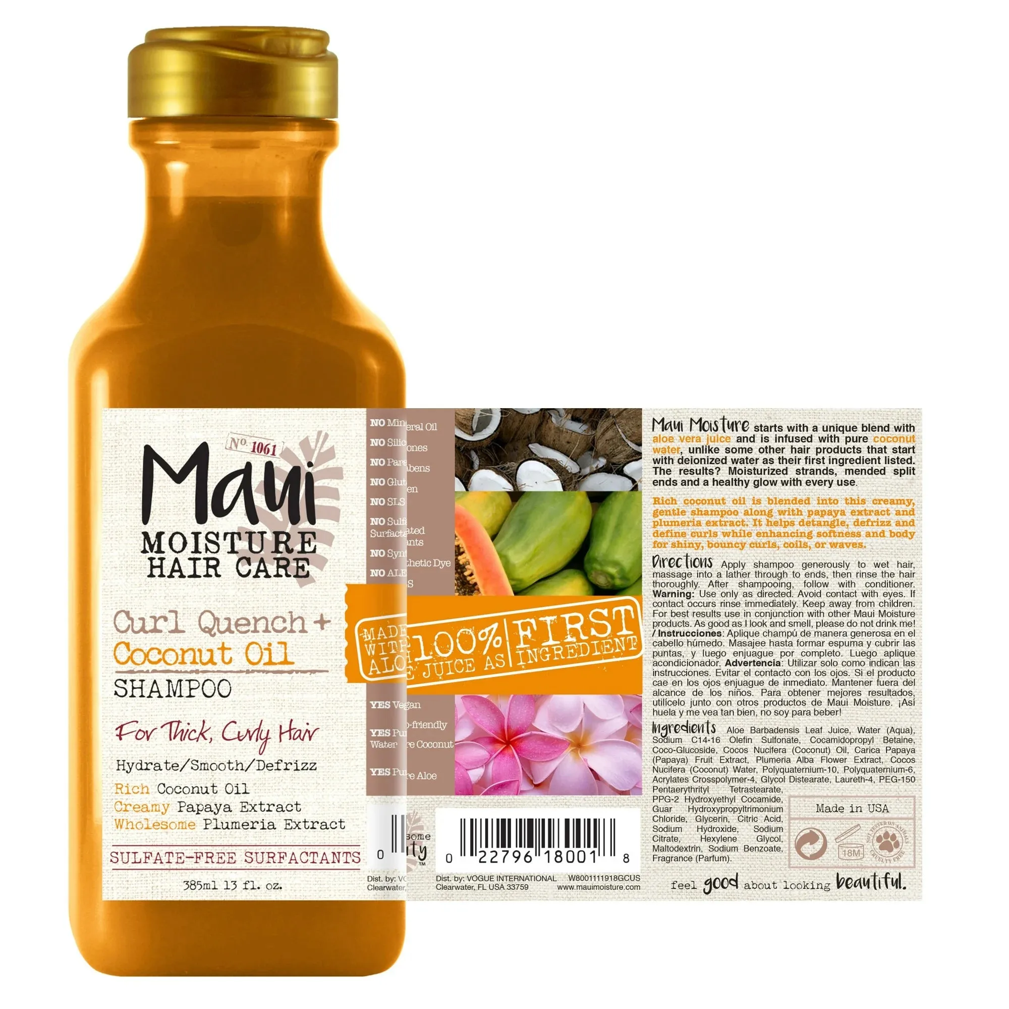 Maui Moisture Curl Quench   Coconut Oil Shampoo 13 oz