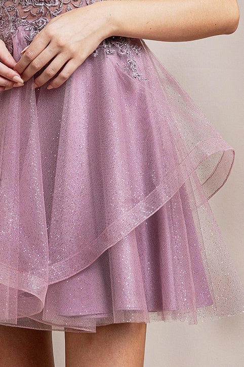McKenzie Dress in Mauve Pink