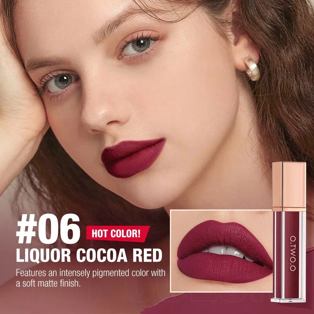 O.TWO.O High Energy Heavy Mist Matte Lip Glaze 06 Liquor Cocoa Red