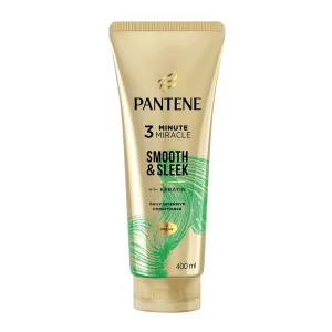 Pantene Conditioner 3 Minute Miracle Smooth & Sleek With Keratin Daily Intense 400ml