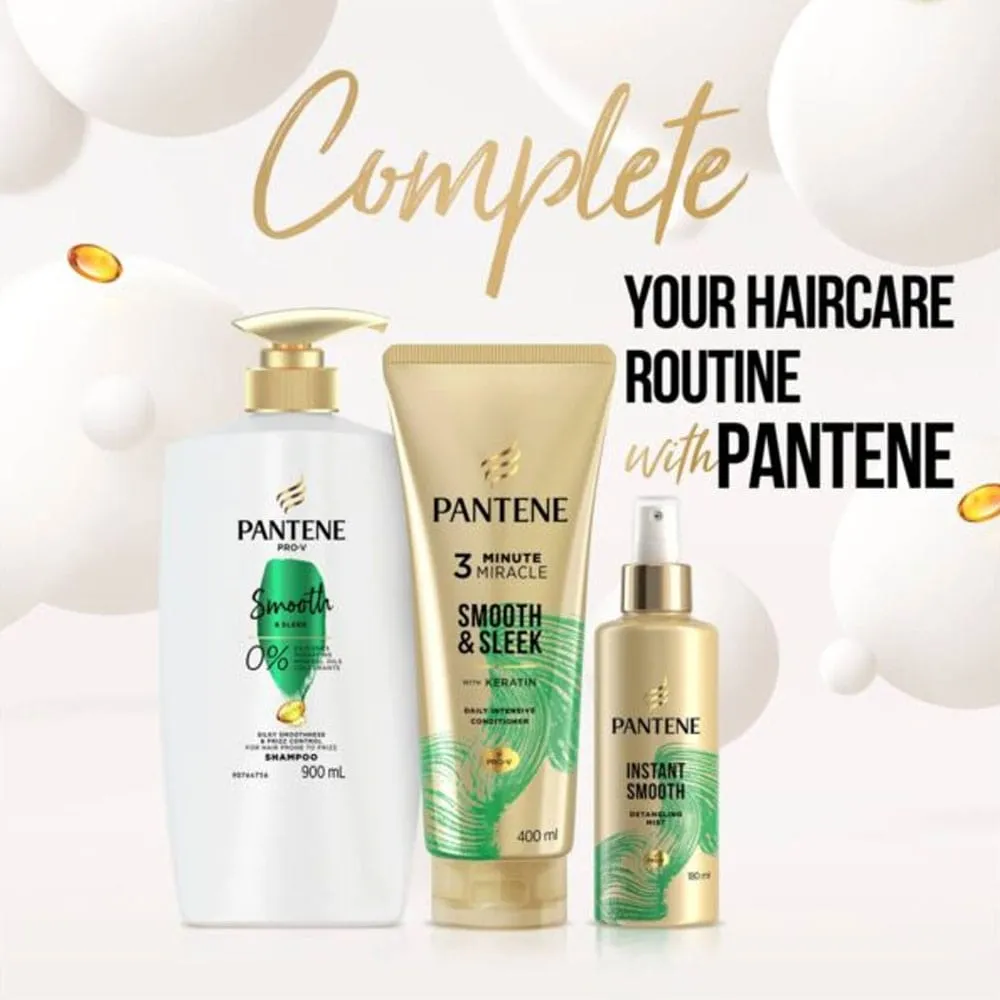 Pantene Conditioner 3 Minute Miracle Smooth & Sleek With Keratin Daily Intense 400ml