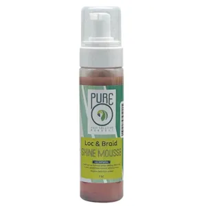 PureO Natural Loc & Braid Shine Mousse All Natural - 7 oz