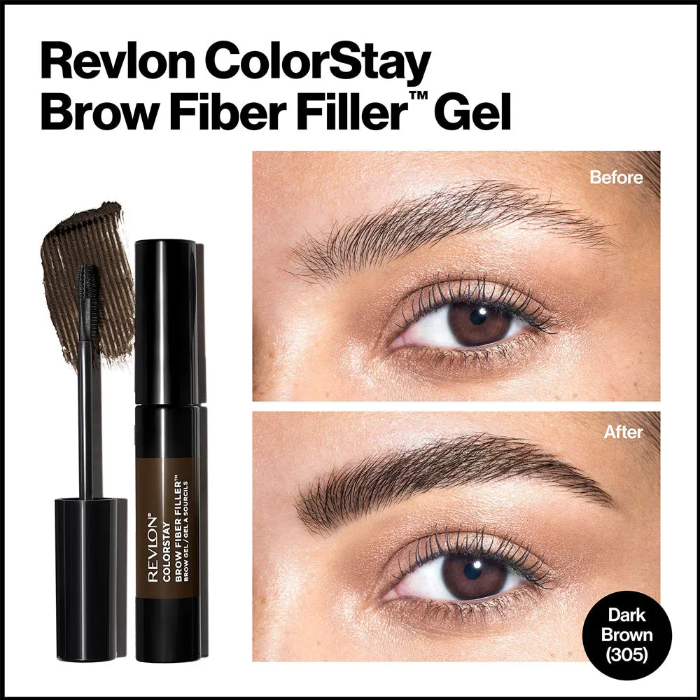 Revlon ColorStay Brow Fiber Filler Brow Gel Dark Brown