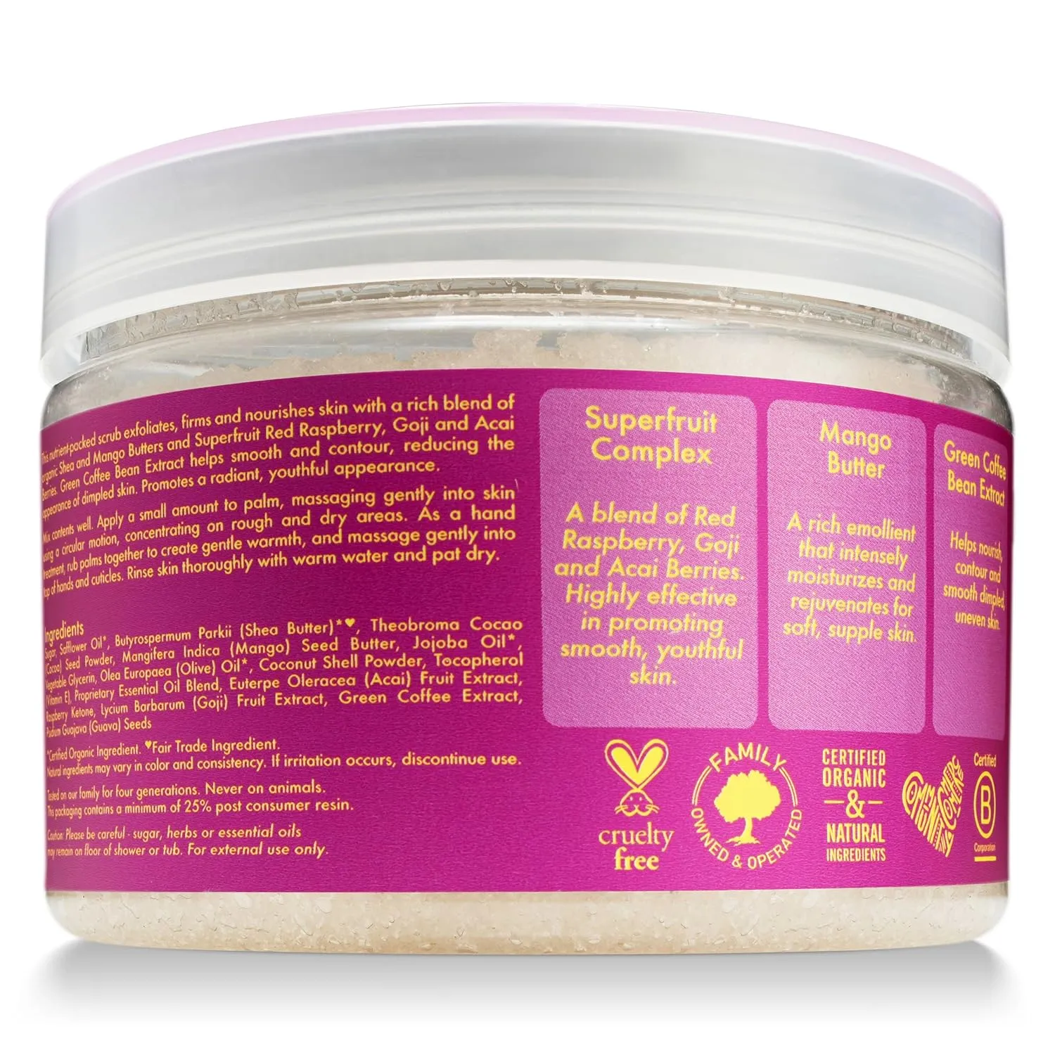 Shea Moisture Superfruit Multivitamin Firming Hand & Body Scrub with Mango Butter & Green Coffee Bean Extract - 12 oz