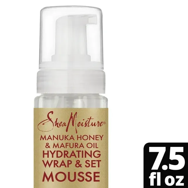 SheaMoisture Hydrating Wrap & Set Mousse for Hold & Shine Manuka Honey & Mafura Oil - 7.5 oz