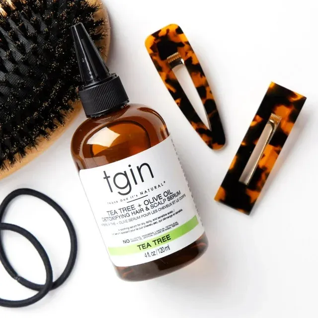 TGIN Tea Tree   Olive Oil Detoxifying Hair & Scalp Serum - 4 oz