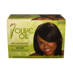 Vitale Olive Oil Anti-Breakage No-Lye Conditioning Relaxer Kit - Regular Strength - Choose Size