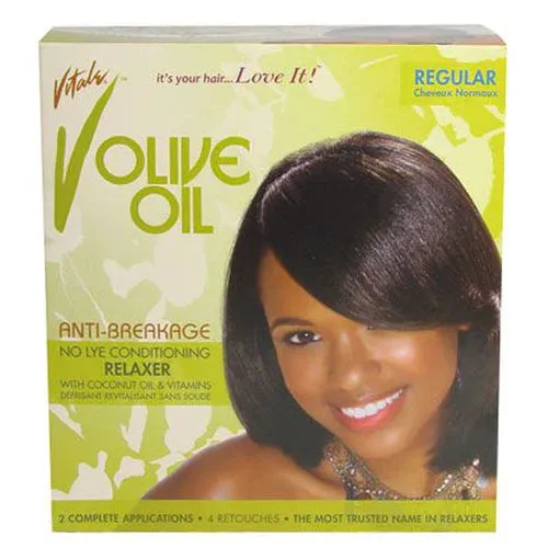 Vitale Olive Oil Anti-Breakage No-Lye Conditioning Relaxer Kit - Regular Strength - Choose Size