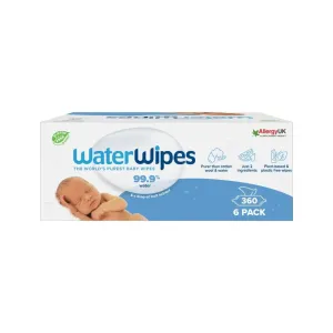 WaterWipes Sensitive Baby Wipes 6x60s