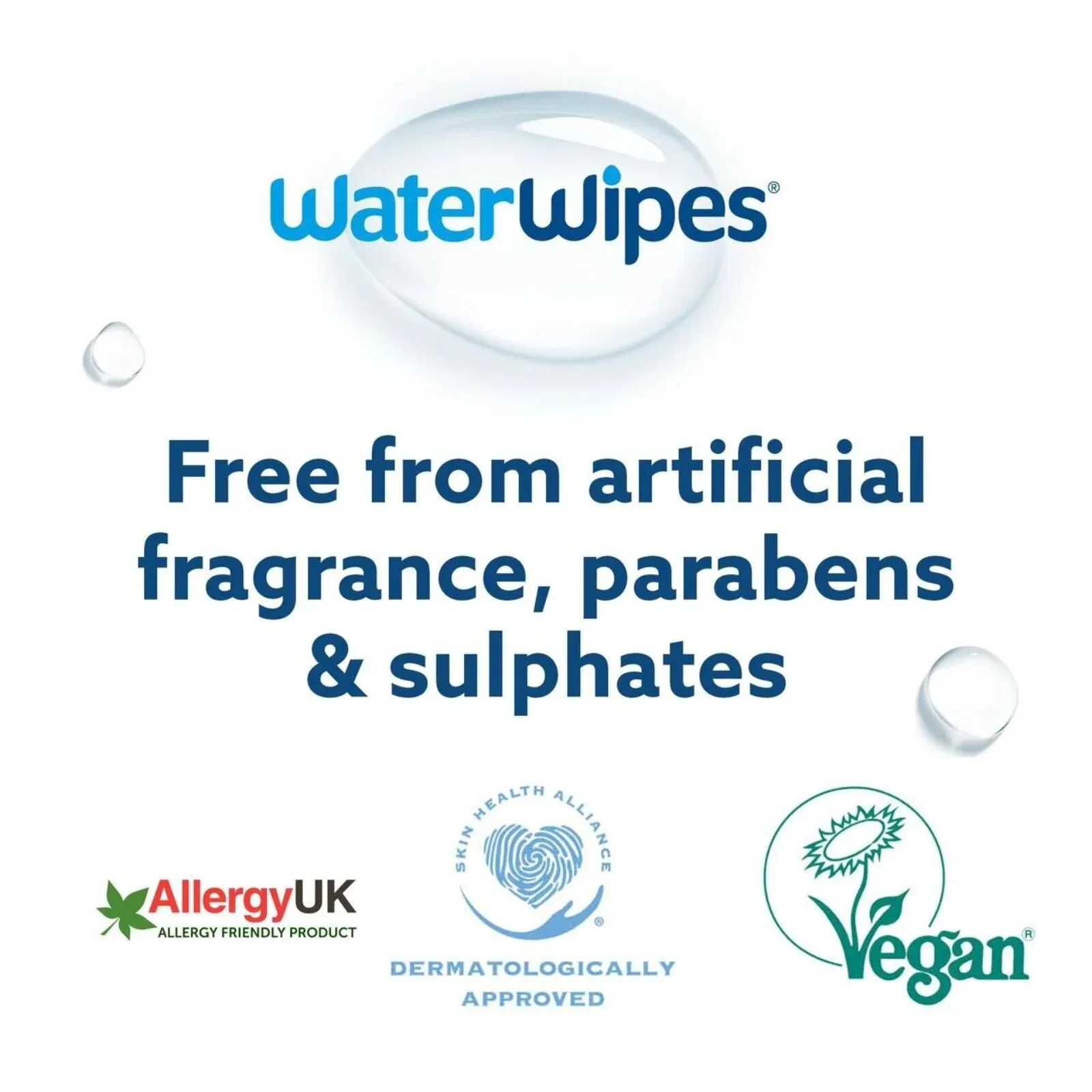 WaterWipes Sensitive Baby Wipes 6x60s