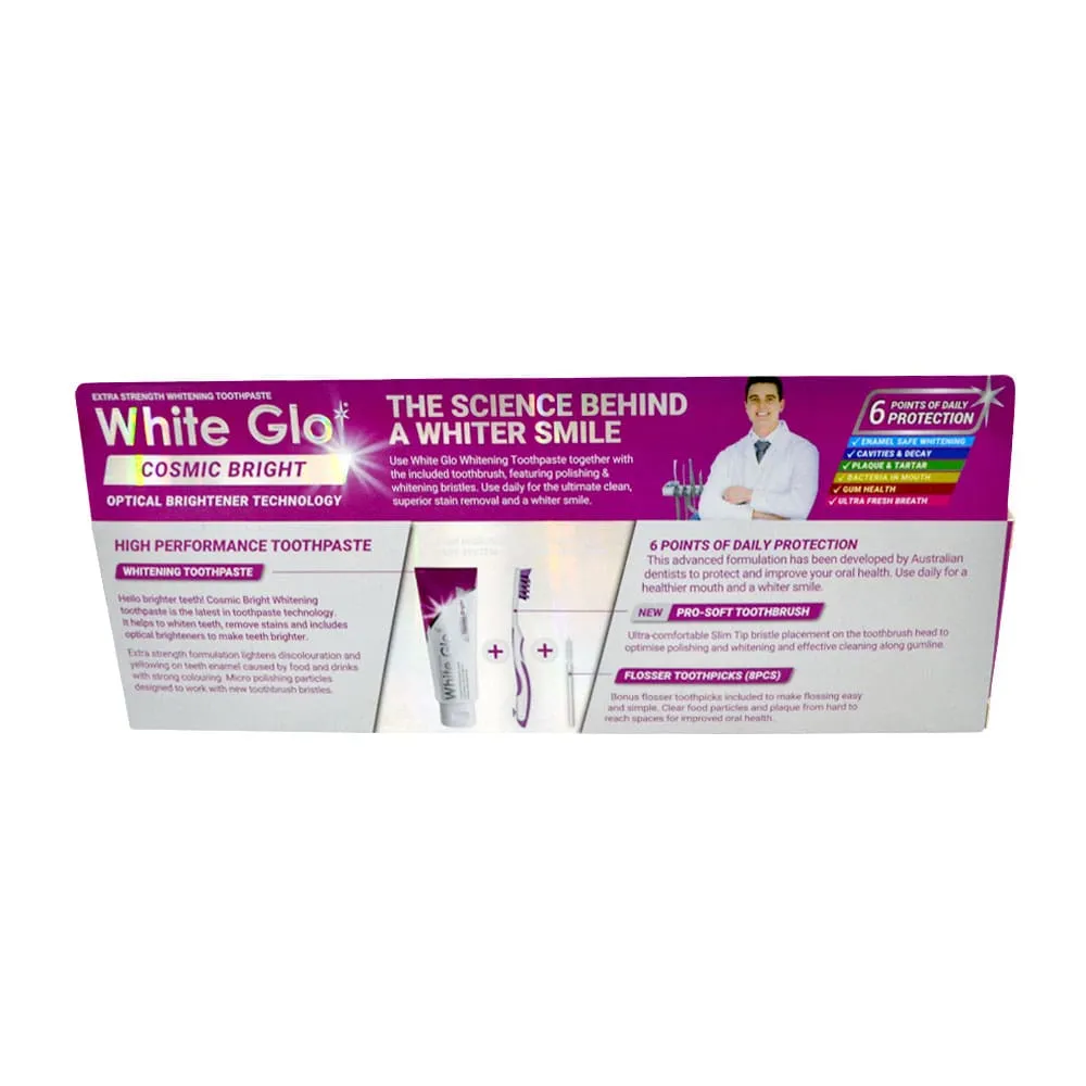 White Glo Extra Strength Whitening Toothpaste Cosmic Bright 150g